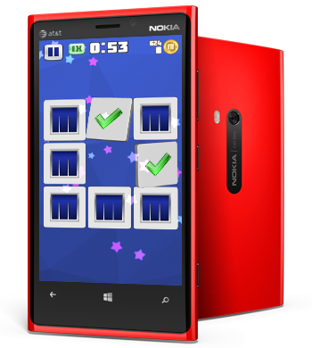 Matchingo running on a Nokia WP8 device
